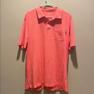 L Vineyard Vines Pima Cotton Polo- Salmon pink